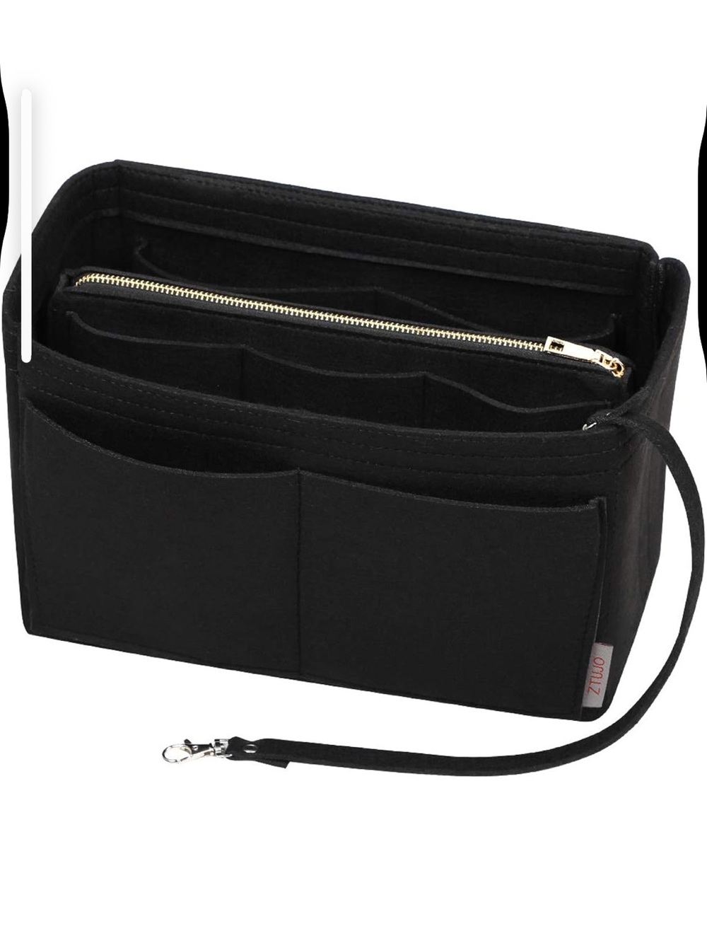 ZTUJO Purse Organizer Insert, Felt Bag Organizer with Metal Zipper 2713/bb9-1:v